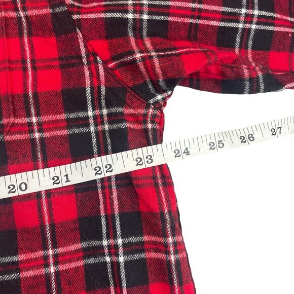 NWT Eddie Bauer Red Plaid Flannel Shirt Men’s Large Heavyweight Outdoor Cotton - Picture 6 of 7